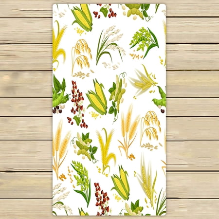 ABPHQTO Cereals And Grain Towels Beach Bath Pool Sprot Travel Hand Spa Towel 30x56 Inch