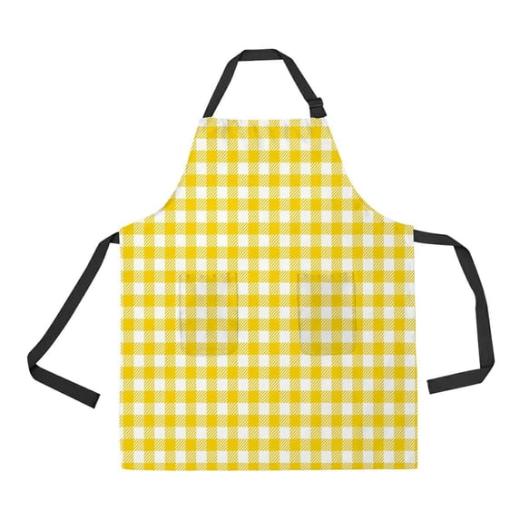 ABPHQTO Checkered Apron Home Kitchen Apron with Pockets