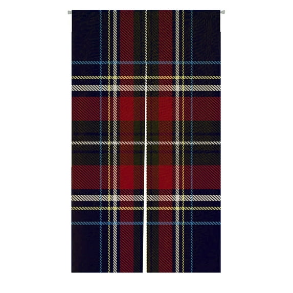 ABPHQTO Checkered Diagonal Plaid Japanese Noren Curtain Doorway Door Window Treatment Curtains Cotton Linen Curtain 85x150 cm