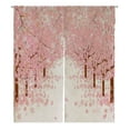 thumbnail image 1 of ABPHQTO Cherry Blossom Japanese Noren Curtain Doorway Door Window Treatment Curtains Cotton Linen Curtain 85x150 cm, 1 of 1