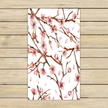 ABPHQTO Cherry Blossom Towels Beach Bath Pool Sprot Travel Hand Spa Towel 16x28 Inch