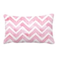 thumbnail image 1 of ABPHQTO Chevron Pink Color White Pillow Case Pillow Cover Pillow Protector Two Sides For Couch Bed 20x30 Inch, 1 of 1