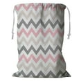 thumbnail image 1 of ABPHQTO Chevron Zigzag Storage Basket Laundry Bag with Drawstring 18x24 Inch, 1 of 3