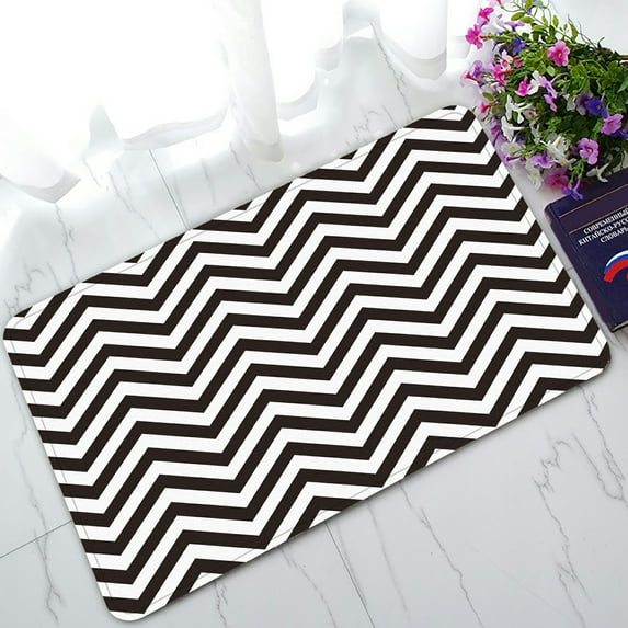 ABPHQTO Chevrons Pattern Doormat Entrance Rug Area Rug Floor Mat Home Decor 30x18 Inch