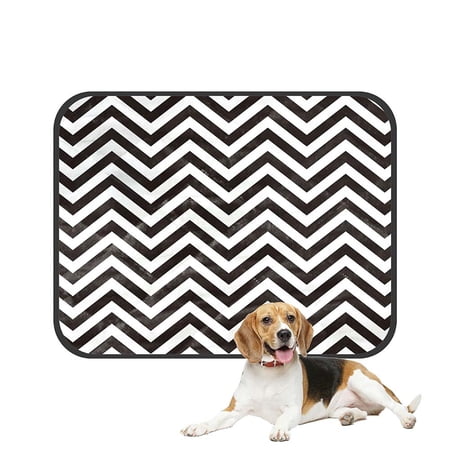 ABPHQTO Chevrons Pattern Pet Dog Cat Bed Pee Pads Mat Cushion Potty Dogsblankets Crate Bed Kennel 28x36 inch