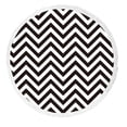 thumbnail image 1 of ABPHQTO Chevrons Pattern Round Beach Blanket with Tassels Beach Throw Towel Yoga Mat Picnic Blanket, 1 of 1