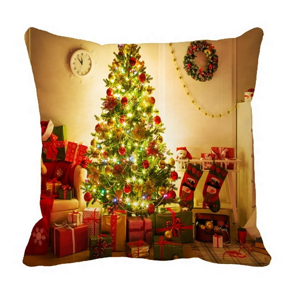 ABPHQTO Chrisrtmas Tree Home Interior Pillow Case Pillow Cover Pillow Protector Two Sides For Couch Bed 20x20 Inch