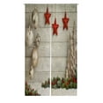 thumbnail image 1 of ABPHQTO Christmas Bright Wood Fir Branches Stars Trees Snow Japanese Noren Curtain Doorway Door Window Treatment Curtains Cotton Linen Curtain 85x150 cm, 1 of 1
