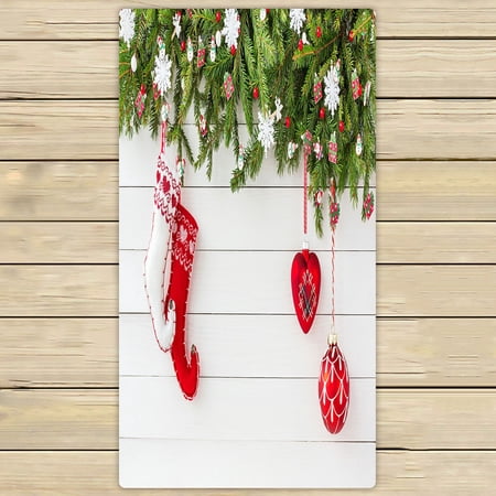 ABPHQTO Christmas Christmas Fir Tree Christmas Socks Towels,Beach Bath Pool Sprot Travel Hand Spa Towel 30x56 Inch