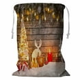 thumbnail image 1 of ABPHQTO Christmas Decoration On Wooden Storage Basket Laundry Bag with Drawstring 24x32 Inch, 1 of 3