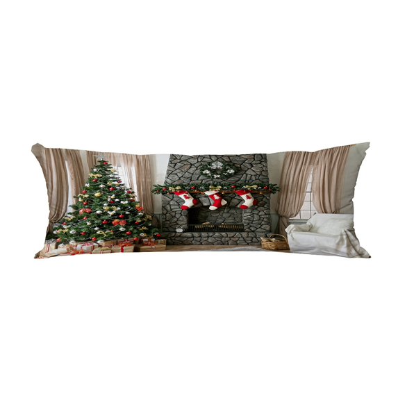 ABPHQTO Christmas Interior Body Pillow Covers Pillow Case Protector Pillowcase 20x60 Inch