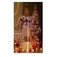 thumbnail image 1 of ABPHQTO Christmas Interior Xmas Tree Fireplace Light Japanese Noren Curtain Doorway Door Window Treatment Curtains Cotton Linen Curtain 85x120 cm, 1 of 1