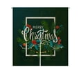 thumbnail image 1 of ABPHQTO Christmas New Year Fir Branches Mistletoe Lettering Japanese Noren Curtain Doorway Door Window Treatment Curtains Cotton Linen Curtain 85x120 cm, 1 of 1