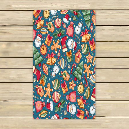 ABPHQTO Christmas New Year Towels Beach Bath Pool Sprot Travel Hand Spa Towel 16x28 Inch