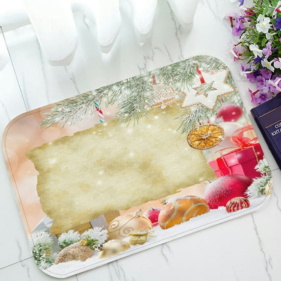 ABPHQTO Christmas Old Blank Paper Doormat Entrance Rug Area Rug Floor Mat Home Decor 23.5x16.7 Inch