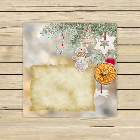 ABPHQTO Christmas Old Blank Paper Towels Beach Bath Pool Sprot Travel Hand Spa Towel 13x13 Inch