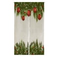 thumbnail image 1 of ABPHQTO Christmas Realistic Frame Fir Japanese Noren Curtain Doorway Door Window Treatment Curtains Cotton Linen Curtain 85x150 cm, 1 of 1