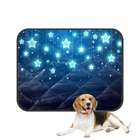 ABPHQTO Christmas Stars Pet Dog Cat Bed Pee Pads Mat Cushion Potty Dogsblankets Crate Bed Kennel 25x30 inch