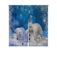 thumbnail image 1 of ABPHQTO Christmas Stars Snowflakes Snowman Japanese Noren Curtain Doorway Door Window Treatment Curtains Cotton Linen Curtain 85x120 cm, 1 of 1