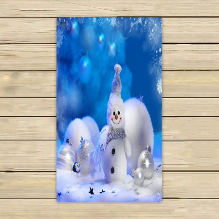 ABPHQTO Christmas Stars Snowflakes Snowman Towels Beach Bath Pool Sprot Travel Hand Spa Towel 16x28 Inch