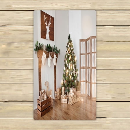 ABPHQTO Christmas Tree Decorations Towels,Beach Bath Pool Sprot Travel Hand Spa Towel 16x28 Inch