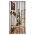 thumbnail image 1 of ABPHQTO Christmas Tree Decorations Waterproof Polyester Shower Curtain and Hooks For Home Decor 36x72 Inch, 1 of 1