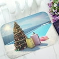 thumbnail image 1 of ABPHQTO Christmas Vacation At Pool 3D Rendering Doormat Entrance Rug Area Rug Floor Mat Home Decor 23.5x16.7 Inch, 1 of 1