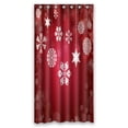 thumbnail image 1 of ABPHQTO Christmas White Snowflakes Waterproof Polyester Shower Curtain and Hooks For Home Decor 36x72 Inch, 1 of 1