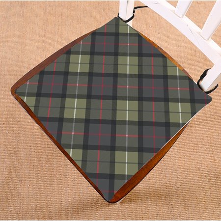 ABPHQTO Classic Tartan Check Plaid Pattern Chair Pad Seat Cushion Chair Cushion Floor Cushion Two Sides Printing 18x18 Inch