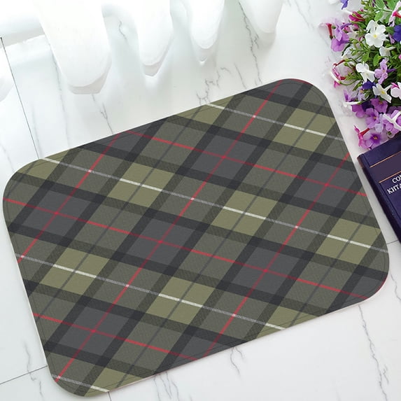 ABPHQTO Classic Tartan Check Plaid Pattern Doormat Entrance Rug Area Rug Floor Mat Home Decor 23.5x16.7 Inch
