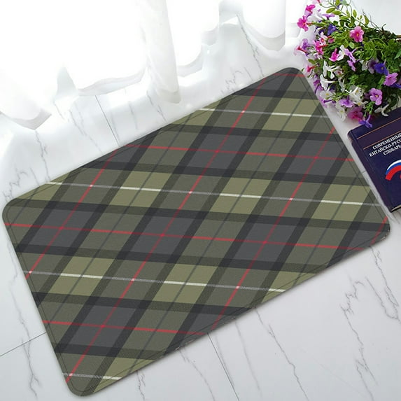 ABPHQTO Classic Tartan Check Plaid Pattern Doormat Entrance Rug Area Rug Floor Mat Home Decor 30x18 Inch