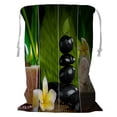 thumbnail image 1 of ABPHQTO Close Up View Of Spa Theme Objects On Natural Storage Basket Laundry Bag with Drawstring 24x32 Inch, 1 of 3