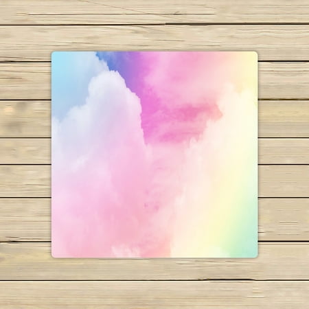 ABPHQTO Cloud Pastel Colored Gradient Towels,Beach Bath Pool Sprot Travel Hand Spa Towel 13x13 Inch