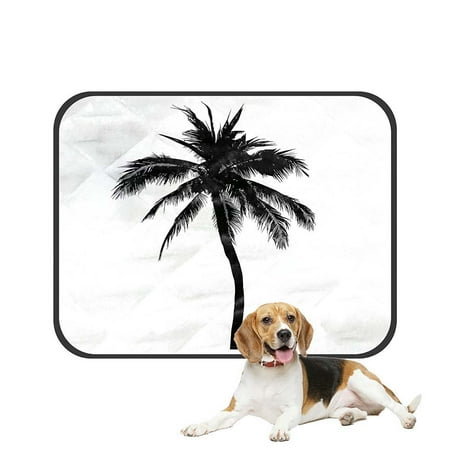 ABPHQTO Coconut Tree Palm Tree Pet Dog Cat Bed Pee Pads Mat Cushion Potty Dogsblankets Crate Bed Kennel 36x48 inch