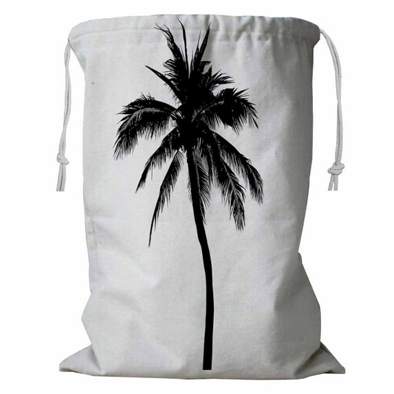 ABPHQTO Coconut Tree Palm Tree Storage Basket Laundry Bag with Drawstring 18x24 Inch