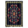 thumbnail image 1 of ABPHQTO Colored Mandala On A Black Flower Mandala Waterproof Polyester Shower Curtain and Hooks For Home Decor 48x72 Inch, 1 of 1