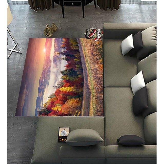ABPHQTO Colorful Autumn Sunrise Mountains Area Rugs 3 x 4ft Floor