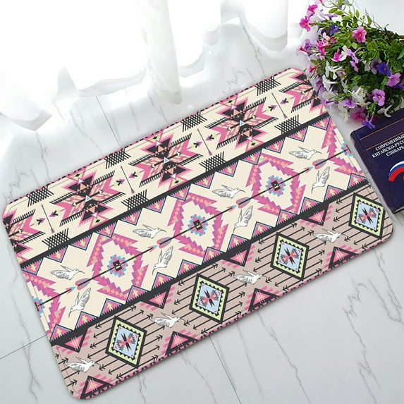 ABPHQTO Colorful Aztec Pattern With Birds And Arrow Doormat Entrance Rug Area Rug Floor Mat Home Decor 30x18 Inch