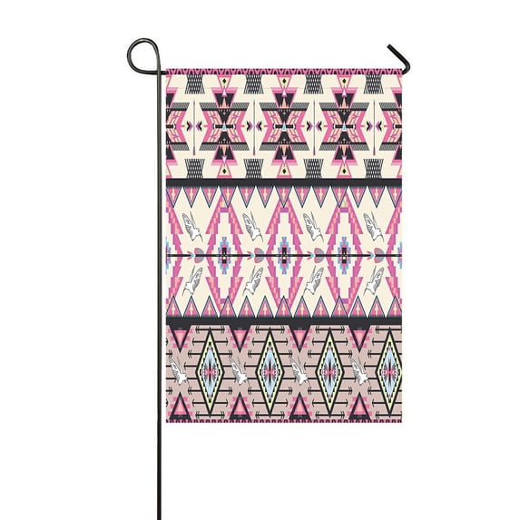 ABPHQTO Colorful Aztec Pattern With Birds And Arrow Home Outdoor Garden Flag House Banner Size 12x18 Inch