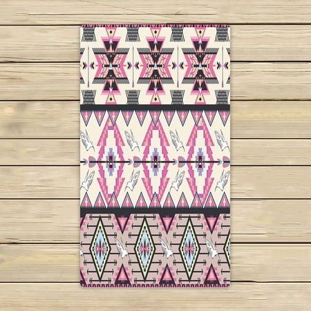 ABPHQTO Colorful Aztec Pattern With Birds And Arrow Towels Beach Bath Pool Sprot Travel Hand Spa Towel 16x28 Inch