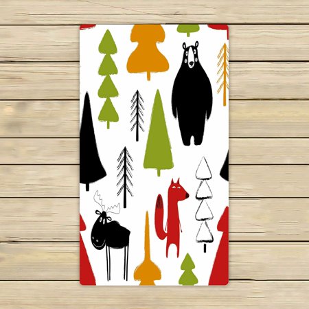 ABPHQTO Colorful Cute Animals And Trees N Forest Towels Beach Bath Pool Sprot Travel Hand Spa Towel 16x28 Inch