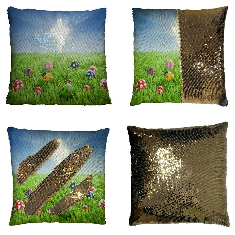 Sequin pillow sale walmart