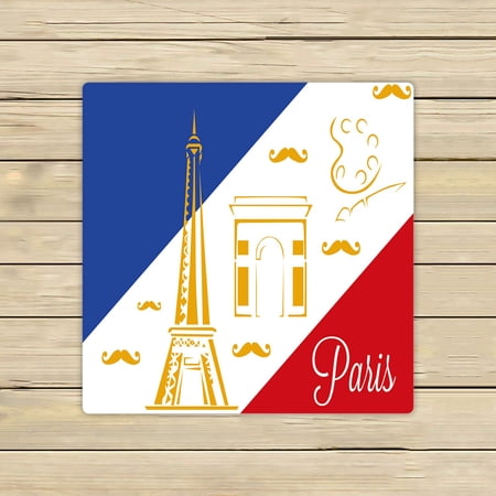 ABPHQTO Colorful France Flag With Some Yellow Silhouettes Towels,Beach Bath Pool Sprot Travel Hand Spa Towel 13x13 Inch