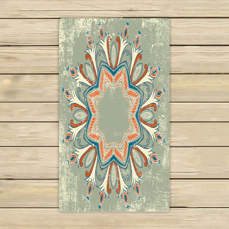 ABPHQTO Colorful Grunge Mandala Towels,Beach Bath Pool Sprot Travel Hand Spa Towel 16x28 Inch