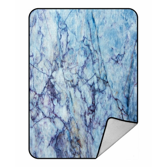 ABPHQTO Colorful Marble Fleece Blanket Fleece Back Throw Blanket 58x80 inch