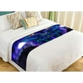 thumbnail image 1 of ABPHQTO Colorful Northern Landscape Howling Wolf Spirit Aurora Borealis Bed Runner Bedding Scarf Bed Decoration 20x95 inch, 1 of 1