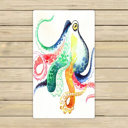 ABPHQTO Colorful Octopus Towels Beach Bath Pool Sprot Travel Hand Spa Towel 16x28 Inch
