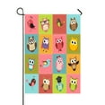 thumbnail image 1 of ABPHQTO Colorful Patchwork Owls Home Outdoor Garden Flag House Banner Size 28x40 Inch, 1 of 1