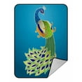 thumbnail image 1 of ABPHQTO Colorful Peacock Fleece Blanket Fleece Back Throw Blanket 58x80 Inch, 1 of 1