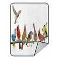thumbnail image 1 of ABPHQTO Colorful Songbird Celebration Fleece Blanket Fleece Back Throw Blanket 58x80 Inch, 1 of 1